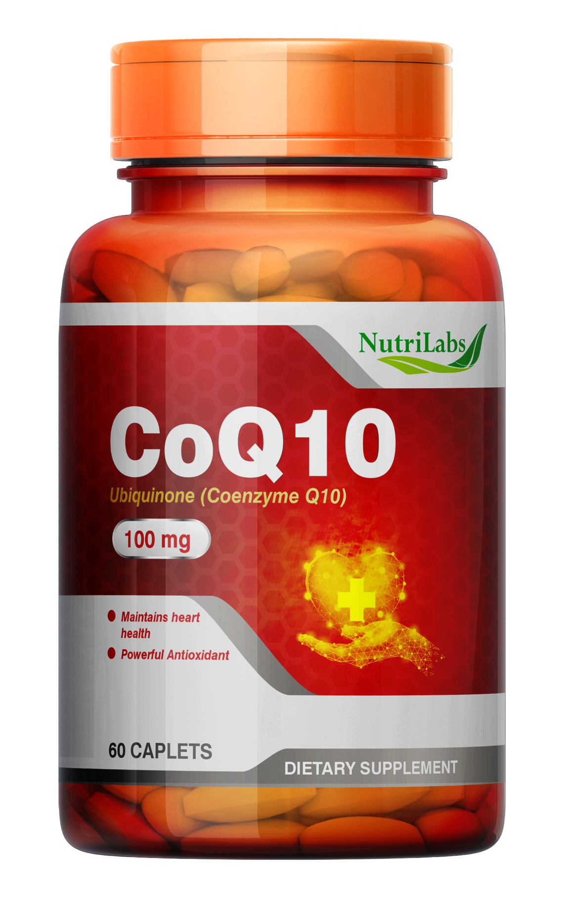 CoQ10 100mg - 60 caplets - 707568314302 - Nutrilabs